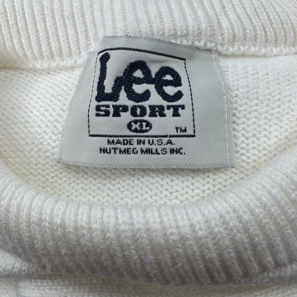 Vintage 90s Lee Sport USA Made Men's Size XL Pullover Crewneck Sweatshirt Cotton - Picture 2 of 12